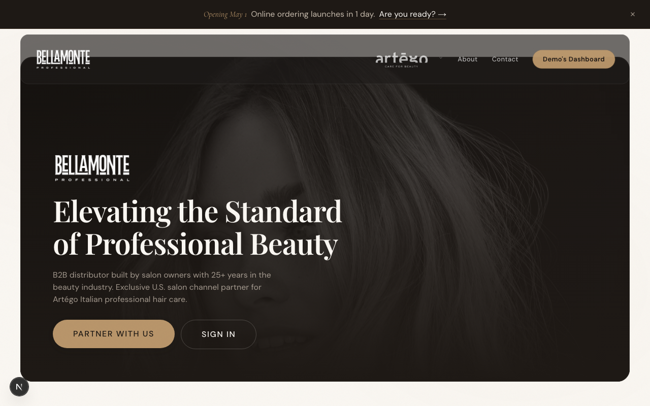 marketing homepage, top nav with the Sign In button highlighted